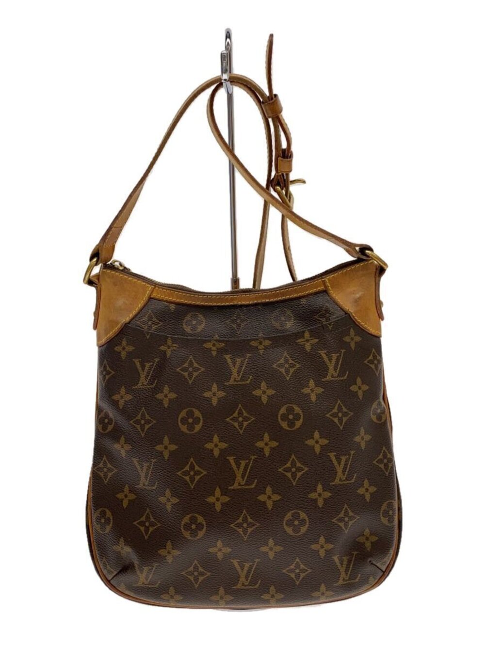 LOUIS VUITTON Odeon Monogram Canvas Shoulder Bag Brown All over
